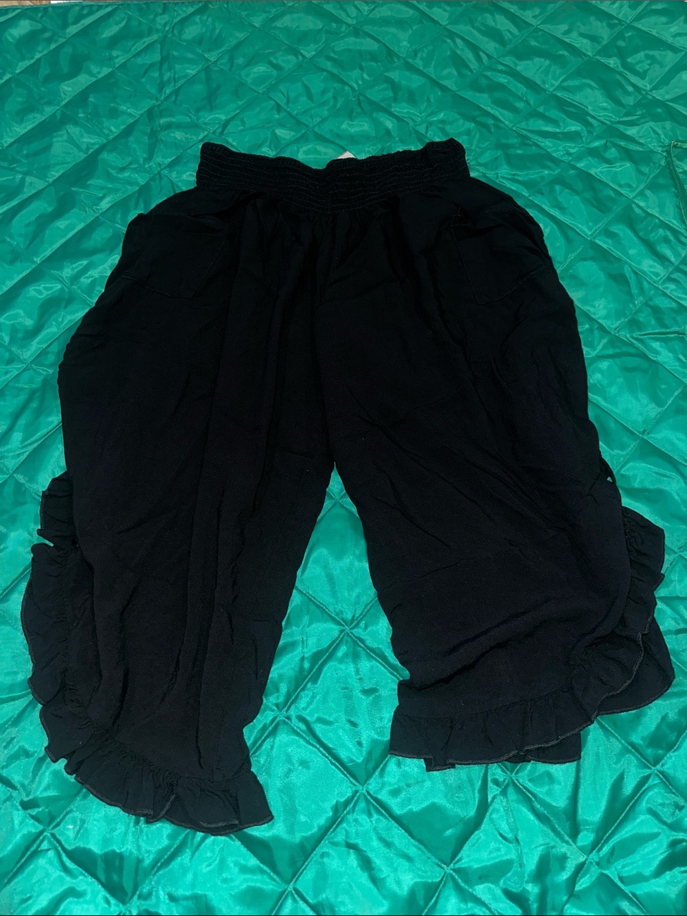 Women’s Black Ruffle Hem Bottoms